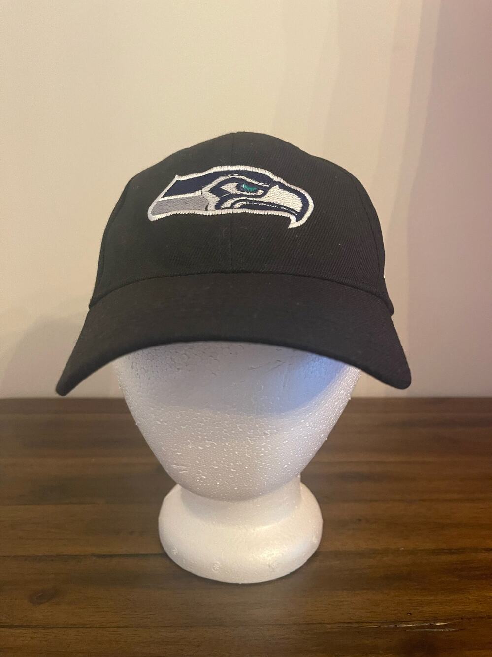 Black Seattle Seahawks Adjustable Baseball Hat